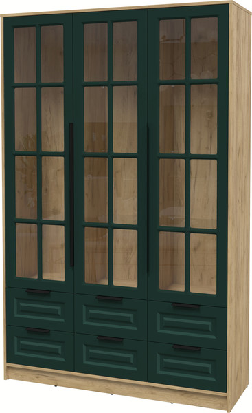 Шкаф с витриной Интерлиния Концепт КТ-ШВ3 Деко - фото