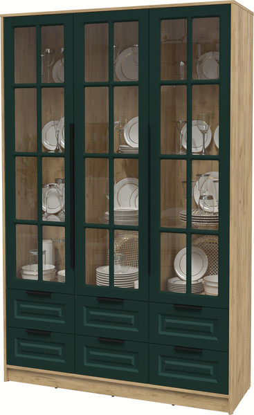 Шкаф с витриной Интерлиния Концепт КТ-ШВ3 Деко