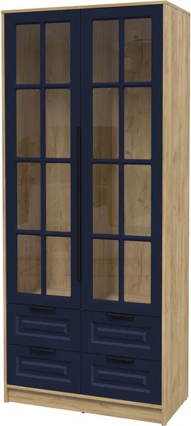 Шкаф с витриной Интерлиния Концепт КТ-ШВ2 Деко - фото