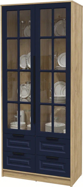 Шкаф с витриной Интерлиния Концепт КТ-ШВ2 Деко