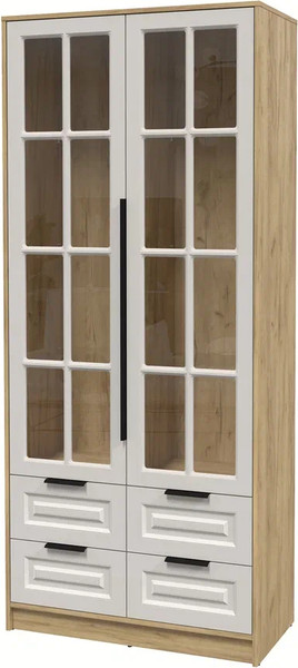 Шкаф с витриной Интерлиния Концепт КТ-ШВ2 Деко - фото