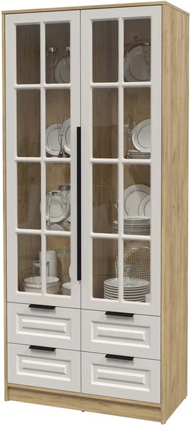 Шкаф с витриной Интерлиния Концепт КТ-ШВ2 Деко