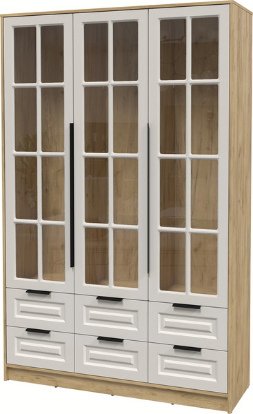 Шкаф с витриной Интерлиния Концепт КТ-ШВ3 Деко - фото