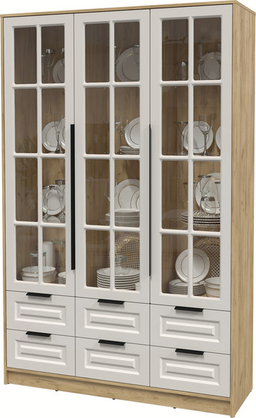 Шкаф с витриной Интерлиния Концепт КТ-ШВ3 Деко