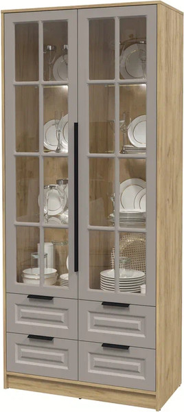 Шкаф с витриной Интерлиния Концепт КТ-ШВ2 с подсветкой Деко