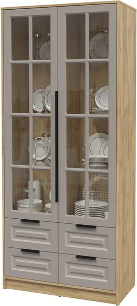 Шкаф с витриной Интерлиния Концепт КТ-ШВ2 Деко