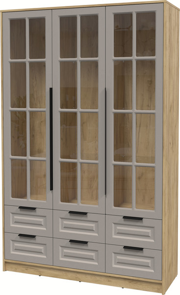 Шкаф с витриной Интерлиния Концепт КТ-ШВ3 Деко - фото