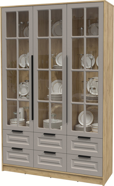 Шкаф с витриной Интерлиния Концепт КТ-ШВ3 Деко