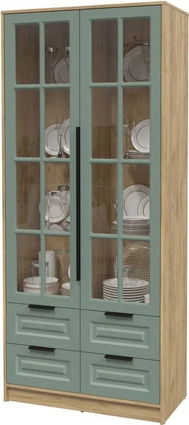 Шкаф с витриной Интерлиния Концепт КТ-ШВ2 Деко