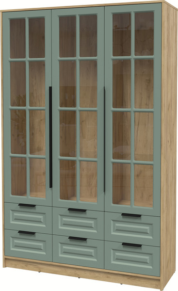 Шкаф с витриной Интерлиния Концепт КТ-ШВ3 Деко - фото