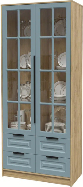 Шкаф с витриной Интерлиния Концепт КТ-ШВ2 Деко