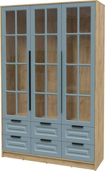 Шкаф с витриной Интерлиния Концепт КТ-ШВ3 Деко - фото