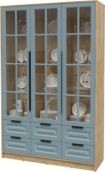 Шкаф с витриной Интерлиния Концепт КТ-ШВ3 Деко