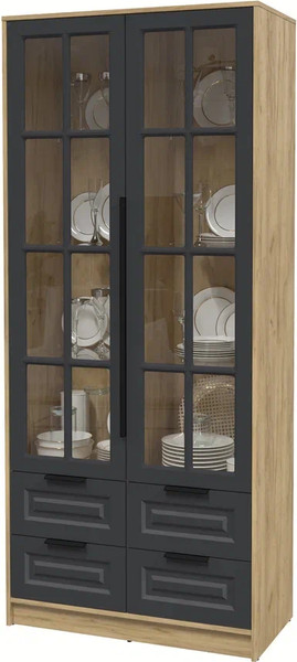 Шкаф с витриной Интерлиния Концепт КТ-ШВ2 Деко