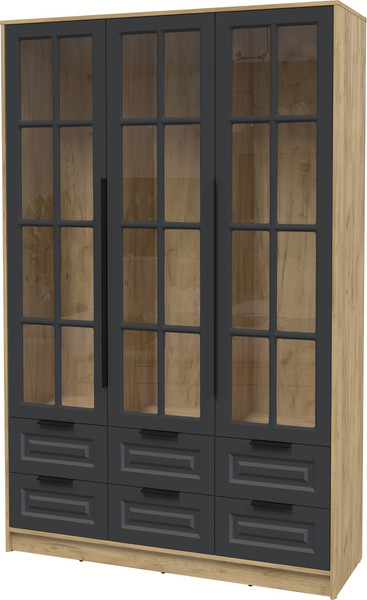 Шкаф с витриной Интерлиния Концепт КТ-ШВ3 Деко - фото