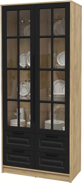 Шкаф с витриной Интерлиния Концепт КТ-ШВ2 Деко