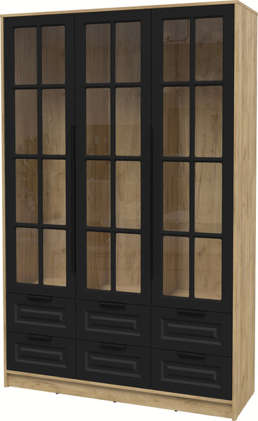 Шкаф с витриной Интерлиния Концепт КТ-ШВ3 Деко - фото