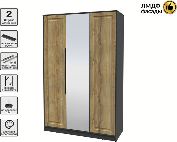 Шкаф Интерлиния Концепт КТ-Ш3з Деко