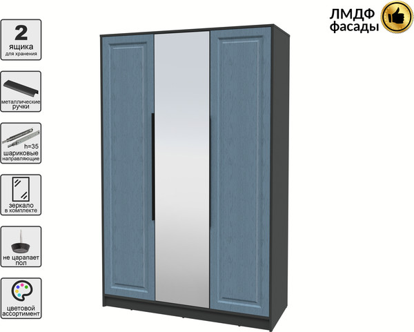 Шкаф Интерлиния Концепт КТ-Ш3з Деко