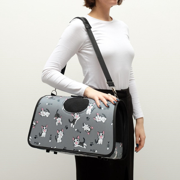 Сумка для животных Sima-Land Играющие котики / 6971607