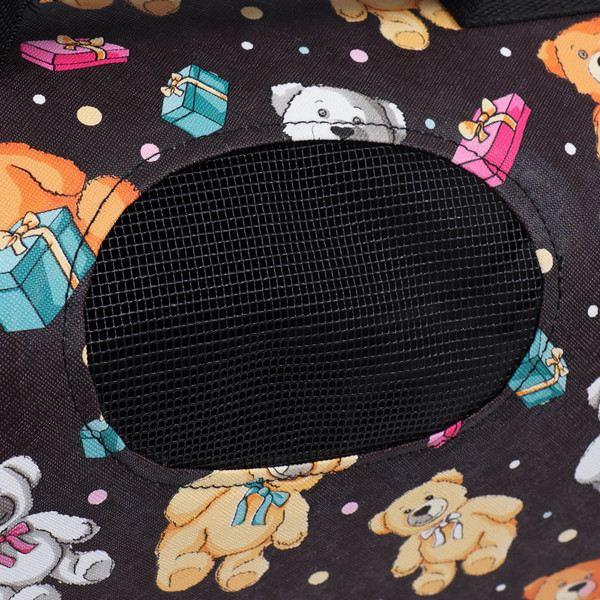 Сумка для животных Sima-Land Медведи на черном фоне / 7984424