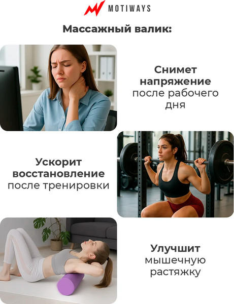 Валик для фитнеса Motiways EVA / XB2437-5