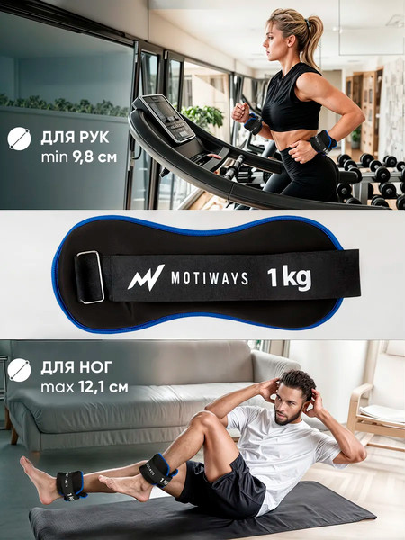 Комплект утяжелителей Motiways Для рук и ног / KR2236-2