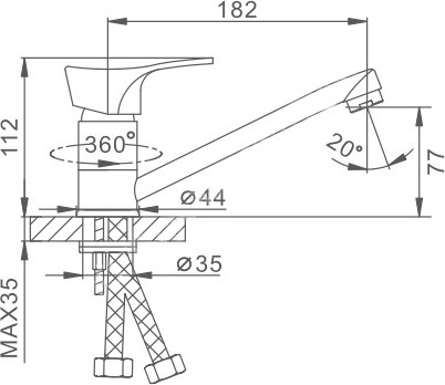 Смеситель Frap F4514-2
