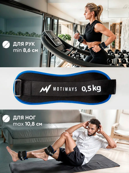 Комплект утяжелителей Motiways Для рук и ног / KR2236-1