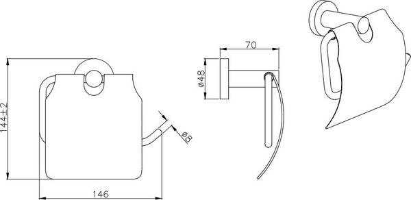 Держатель для туалетной бумаги Aquatek AQ4009BGM