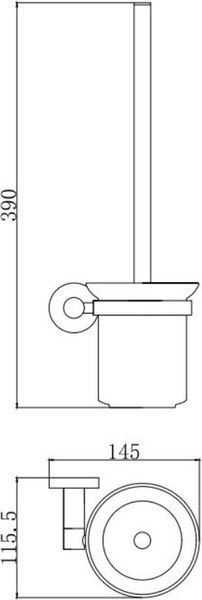 Ершик для унитаза Aquatek Вега AQ4010BGM