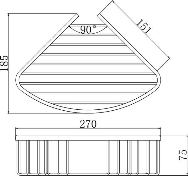 Полка для ванной Aquatek Вега AQ4006BGM