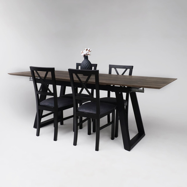 Обеденный стол ОКА Сангай раздвижной 136-196x80x75