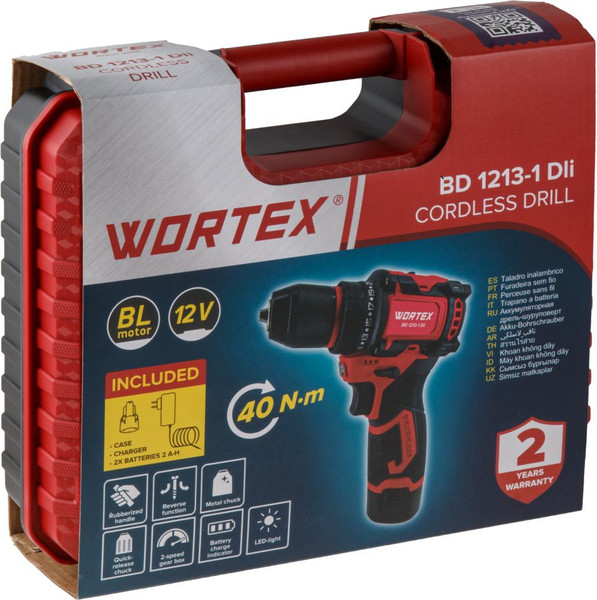 Аккумуляторная дрель-шуруповерт Wortex BD 1213-1 Dli