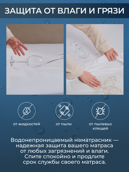 Наматрасник защитный Реноме Водонепроницаемый 80x200 / 10/252