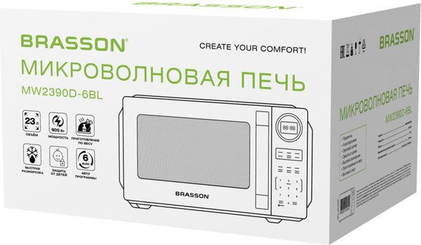 Микроволновая печь Brasson MW2390D-6BL / 454980