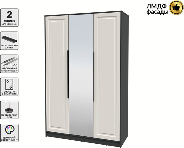 Шкаф Интерлиния Концепт КТ-Ш3з Деко