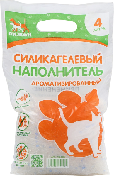 Наполнитель для туалета Пижон Силикагелевый / 7424356