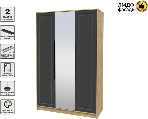 Шкаф Интерлиния Концепт КТ-Ш3з Деко