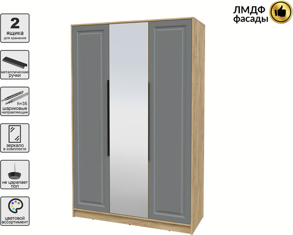 Шкаф Интерлиния Концепт КТ-Ш3з Деко