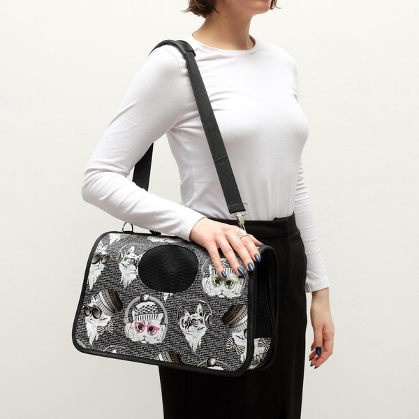 Сумка для животных Sima-Land Зимние коты / 4777613