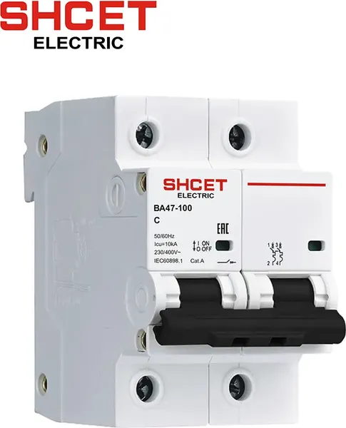 Выключатель автоматический SHCET 47-100 2Р 25А (10kA) хар.С / S0000247 - фото