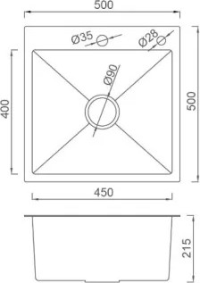 Мойка кухонная Gappo GS5050-6