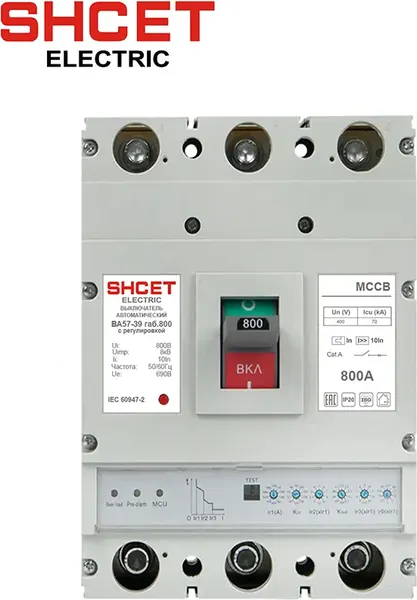 Выключатель автоматический SHCET 57-39 3Р 800А 70kA / S0000620