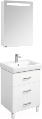 Шкаф с зеркалом для ванной Акватон Америна 60 (1A135302AM01L)