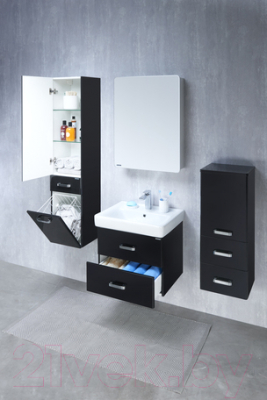 Шкаф с зеркалом для ванной Акватон Америна 60 (1A135302AM01L)