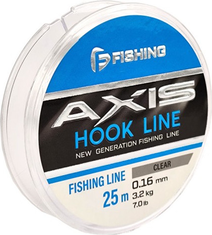 Леска монофильная F-Fishing Axis Hook Line Clear 25м 0.16мм 2.5кг 6lb / FTLC-016  - фото