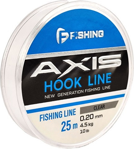 Леска монофильная F-Fishing Axis Hook Line Clear 25м 0.20мм / FTLC-020 - фото