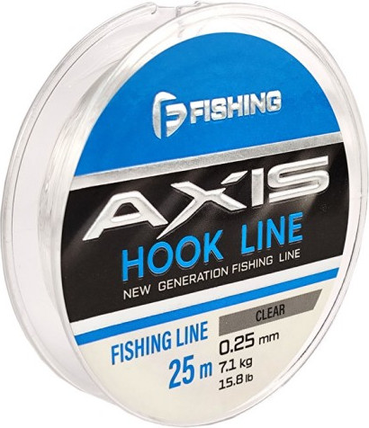 Леска монофильная F-Fishing Axis Hook Line Clear 25м / FTLC-025 - фото