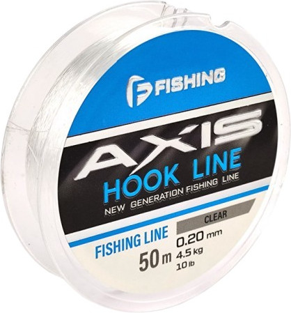 Леска монофильная F-Fishing Axis Hook Line Clear 50м 0.20мм / FAC-020 - фото